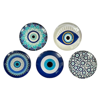 6cm Glass Fridge Magnet Evil Eye Design Assorted